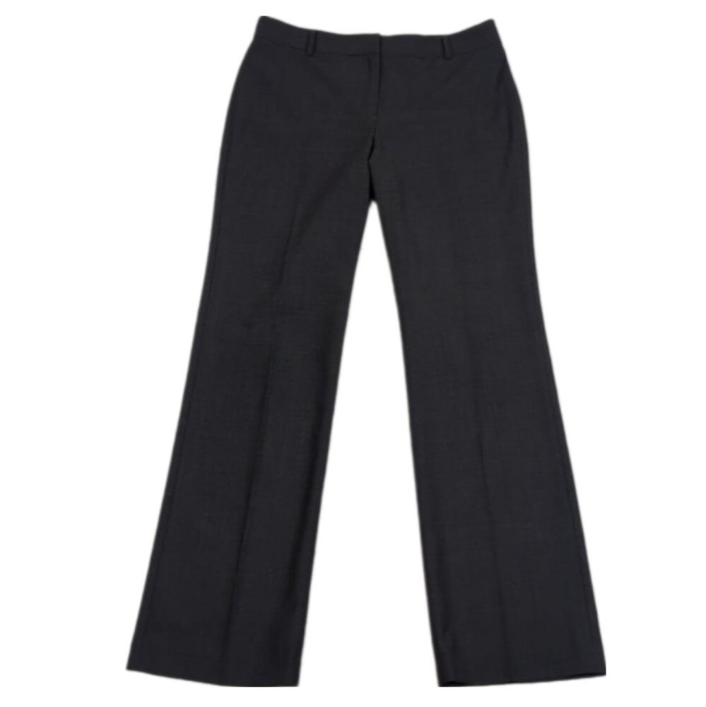 Jones New York Planitnum Wool Trousers Straight Leg Size 6 Grey Pants Easy Care